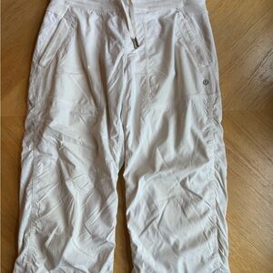lululemon athletica Cream Cropped Cargo Pants